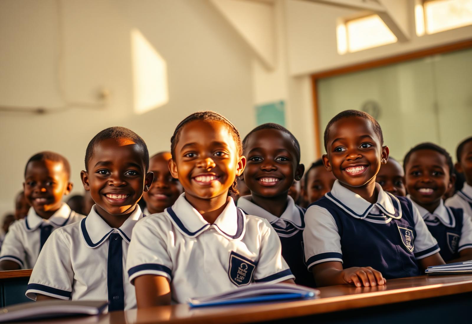 Students of Queen of Peace School in class